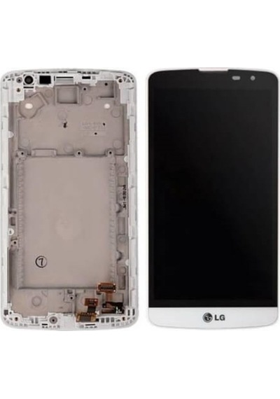 LG Uyumlu L Bello D331 Lcd Ekran Dokunmatik Beyaz Çıtalı