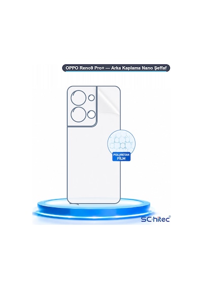 Schitec Oppo Reno9 Pro+ Uyumlu Arka Yüzey Hidrojel Koruyucu Film