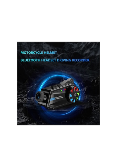 Intercom Kameralı Motosiklet Bluetooth Kask Kulaklık Ses Kontrolü 1080p Video Kayıt Videolu Interkom