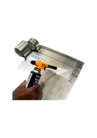 Evi Cam Elyaf Takviyeli Alüminyum Bant 10cmx5m 200c Yüksek Isıya Dayanıklı Tamir Bandı 10cm X 5metre