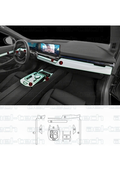 Bmw 5 Seri Uyumlu Piano Black Tpu Koruyucu 9 Lu Set
