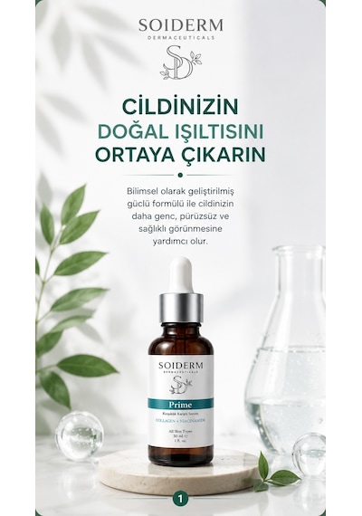Soiderm Prime Kırışıklık Karşıtı Serum Kolajen + Niacinamide