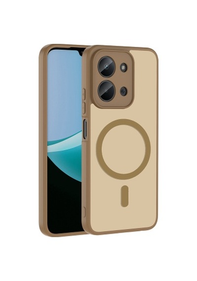 Xiaomi Redmi 15c Kılıf M-safe Şarj Özellikli Zore Babet Kapak Xiaomi Redmi 15c Zore - Kahverengi