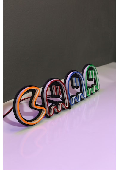 İstasyon Neon Grafik Pac Man Neon Led / Pac-man Gece Lambası / Pacman Dekoratif Lamba / Işıklı Oyun Karakteri / Gamer Ambians Işığı Renkli İstasyon Neon Grafik Pac Man Neon Led / Pac-man Gece Lambası / Pacman Dekoratif Lamba / Işıklı Oyun Karakteri / Gamer Ambians Işığı Renkli