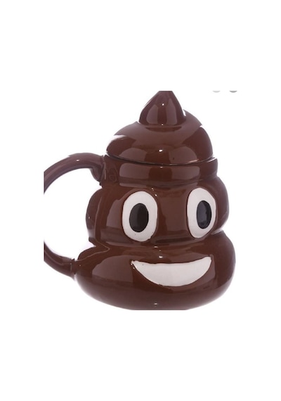 Poo Kaka Emoji Şekilli 3D Kupa Kapaklı