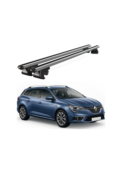 Venüs Renault Megane Station Wagon 2016-2023 Uyumlu Gri Ara Atkı Port Bagaj Tavan Barı