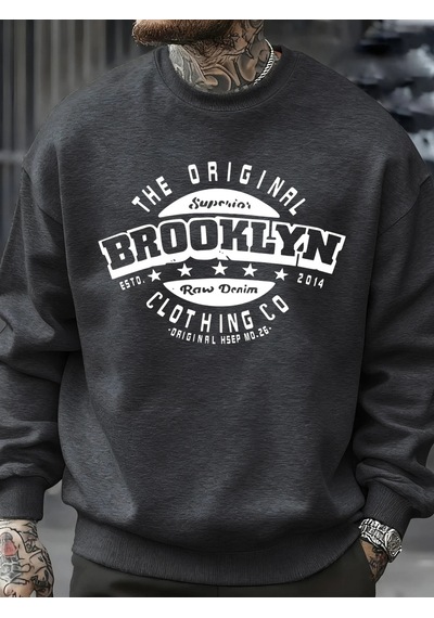 Startmore Tarzsokak Orijinal Brooklyn Giyim Şirketi Tasarım Erkekler Kazak Sonbahar Hip Hop Kazaklar Yumuşak Tişö Antrasit
