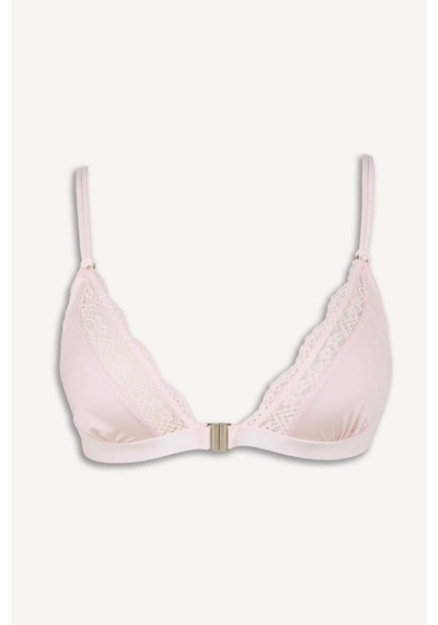 Defacto Dantel Detaylı Saten Kapsız Pedsiz Balensiz Bralet G1139ax26aupn38 Pembe-pn38