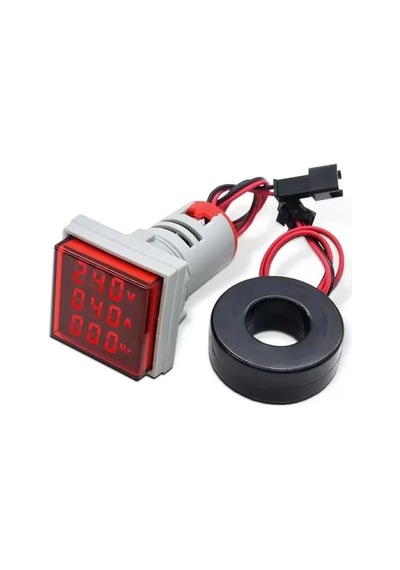 Hubrendy Sh Powermaster Voltampermetre 50-500v 0-100a Ac Kare Kırmızı Ad22-22vas