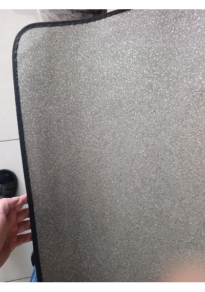 Siyah Nokta Dikili Soba Altı Muşamba 100 X 115 Cm Isı Koruyucu Soba Altı Örtüsü