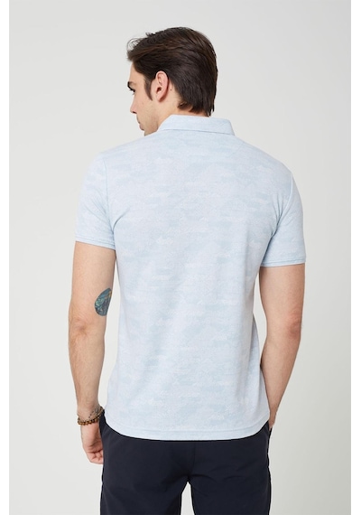 Coonless Erkek Polo Yakalı Tshirt Buz Mavi Açık Mavi