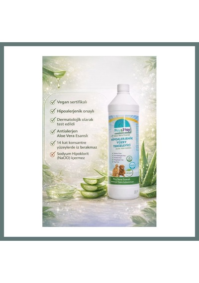 Bezos Pısy & Pısy Antialerjen Aloe Vera Esanslı Konsantre Hipoalerjenik Yüzey Temizleyici 1 L Ventra Tekli
