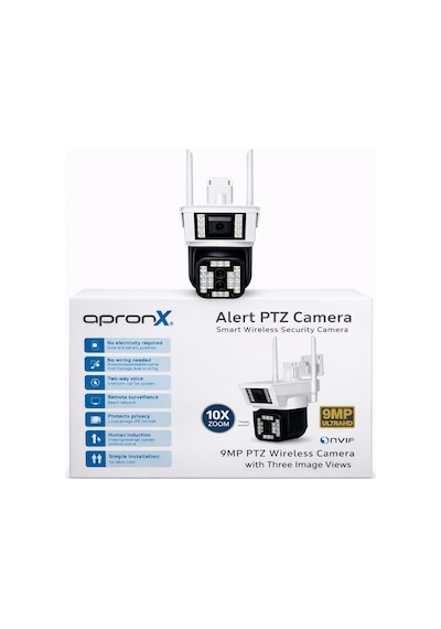 Apx-wp363oz 9mp 10x Zoom 2.8mm-12mm İki Kamera Wifi Ptz