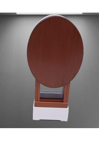 1448bng90134çanta Zigon Sehpa Oval Dörtlü Model Ahşap Mdf Beyaz Ve Ceviz Renk Uyum El Yapım