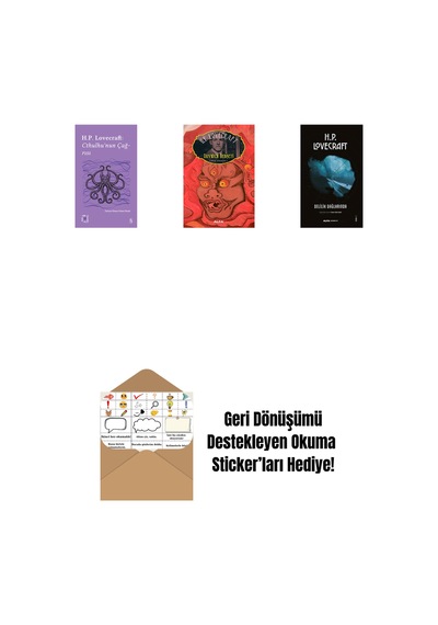 Everest Açıkhava 6 - Cthulhu Nun Çağrısı + Dunwich Dehşeti + Delilik Dağlarında + Okuma Sticker'ları