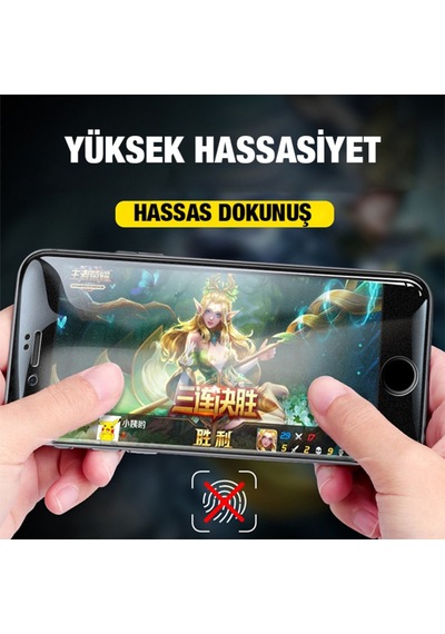 Ally Apple Uyumlu   iPhone 13 Pro Max 6.7Inç Full Glue Matte Tempered Cam Ekra Siyah