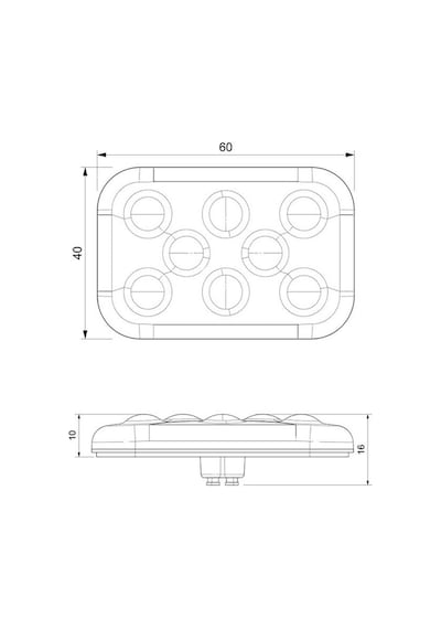 12v Yan Sinyal Lambası Dorse Side Marker 6 Ledli Beyaz