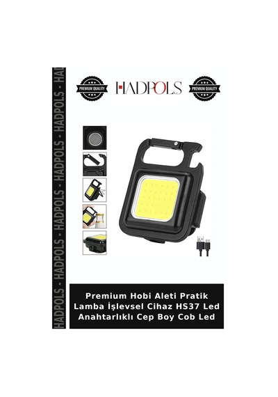 Premium Hobi Aleti Pratik Lamba İşlevsel Cihaz Hs37 Led Anahtarlıklı Cep Boy Cob Led