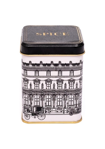 City Spice Desenli Kare Metal Kutu, 7.5 X 7.5 X 10 Cm, 0.5 Lt Çok Renkli