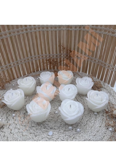 Bernami Vazo Pinterest Gül Mum Sade Nişan, Nikah, Doğum Günü, Özel Gün - 10 Adet Diğer