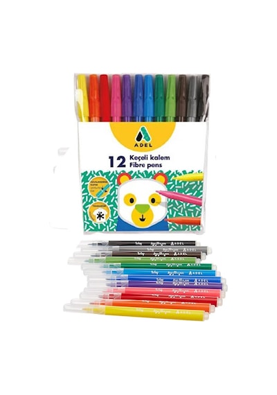 Öğrenci Okul Boyama Seti 4 Lü Adel 12 Renk Pastel Boya Kuru Boya Sulu Boya Keçeli Kalem 12 Li Boya Set Kreş Seti