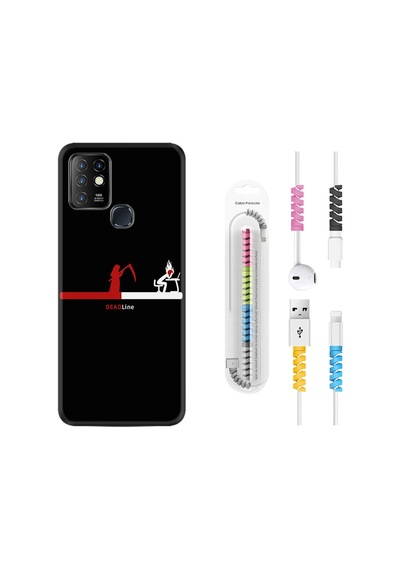 Infinix Hot 9 Kılıf Kablo Koruyuculu Dead Line 1662