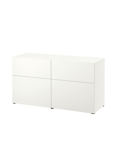 Dolap Kombinasyonu, Beyaz, 120x42x65 Cm, Lappvıken, Çıt Çıt Raylı