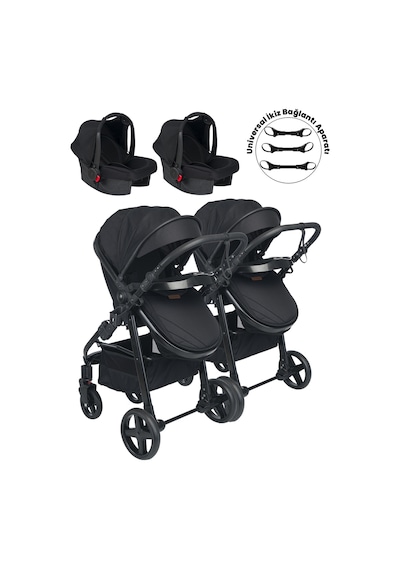 Baby Home 950 Ayrılıp Birleşebilen Travel Sistem İkiz Bebek Arabası