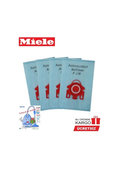 Miele Uyumlu Fjm Antimikrobiyal Toz Torbası 4'Lü Paket