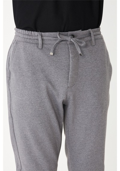 Gri Bağcıklı Rahat Kesim Jogger Pantolon Gri