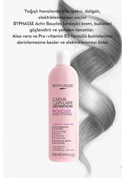 Byphasse Bukleli Saçlar İçin Şekillendirici Bakım Kremi 250 ML