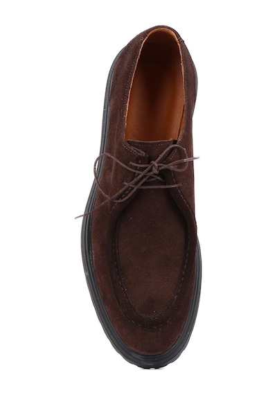 Shoetyle - Kahverengi Süet Deri Bağcıklı Erkek Günlük Ayakkabı 250-1617-769-kahverengi Kahverengi