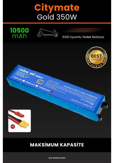 Citymate Gold 350w / 36v 10500mAh Elektrikli Scooter Bataryası