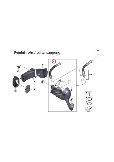BMW 4 SERİSİ F32 F33 F36 418d 420d N47N B47 MOTOR TEMİZ HAVA BORU