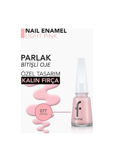 Flormar Nail Enamel Mineralli Klasik Parlak Oje 077 Light Pink
