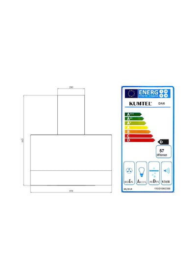 Kumtel Magic B66-SF2(MT) + KO-40TAHDF + DA6 - 835 Cam Ankastre Set