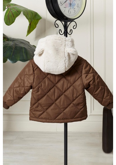 Benittokids Erkek Bebek Çocuk Kulaklı Kapüşonlu Mont 51323 Kahve