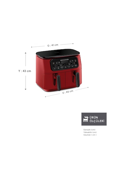 Karaca Air Pro Cook Duo Köz Xxxl 8 Kişilik Airfryer 4 + 4 L