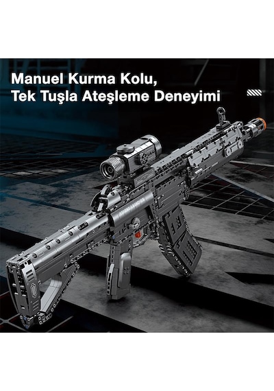 Reobrix 77024 Saldırı Tüfeği Qbu-191 Yaratıcı Yapı Blok Seti Building Blocks Assault Rifle Qbu-191 - 1593 Parça