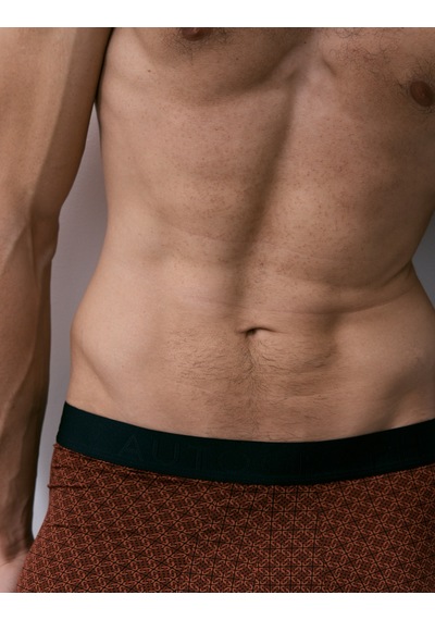 Marks & Spencer 5'li Microskin Geometrik Desenli Hipster Boxer T14006129a Kahverengi
