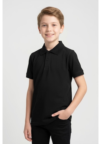 Modanino Erkek Çocuk %100 Pamuk Ve Okul Tarz T-shirt 4-16 Yaş 12790mrt Siyah