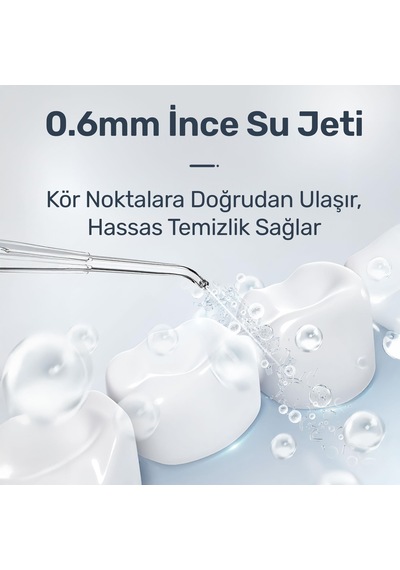 Npo Nicefeel Fc180 Profesyonel 600ml Diş Teli/protez Bakım Ve Ağız Duşu-beyaz