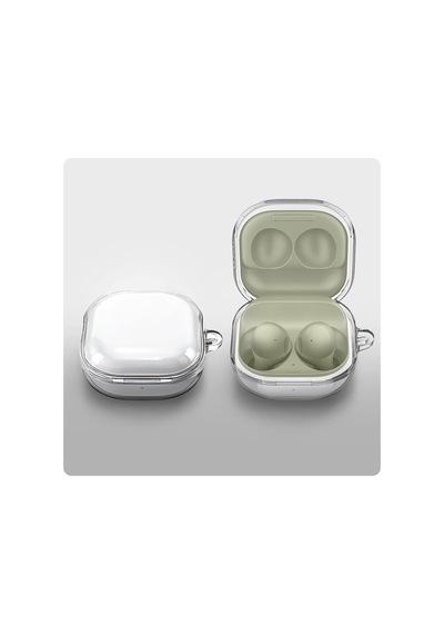Samsung Uyumlu Galaxy Buds Live - Buds Pro Kılıf Askı Aparatlı Transparan Silikon Şeffaf Çok Renkli