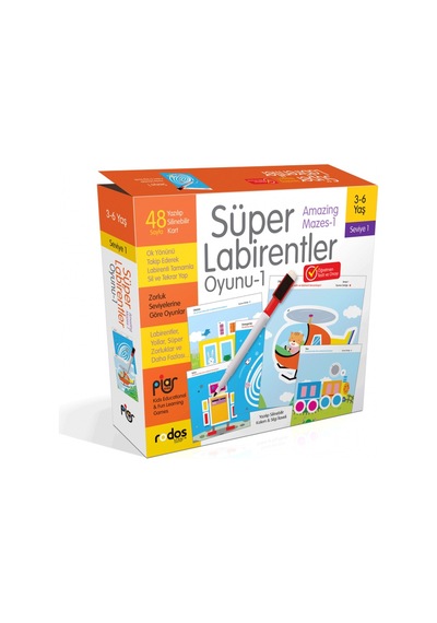 Süper Labirentler - Seviye 1 - 3-6 Yaş