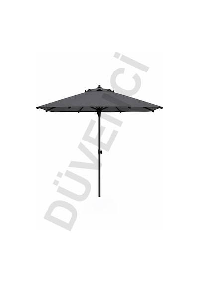 Alubrella Kare Antrasit Güneş Şemsiyesi, 210 Cm Çap / 8 Telli, Bidonsuz