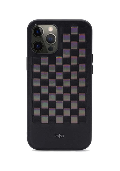 Teleplus Apple Uyumlu iPhone 12 Pro Max Kılıf Kajsa Preppie Serisi Spotlight Woven Kapak