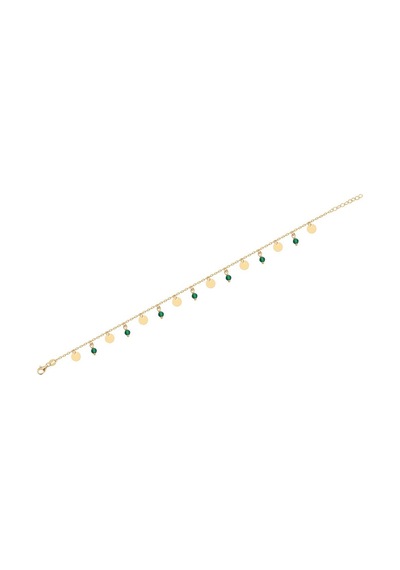 Diamond Line - Gülaylar - Sarı Altın 14 Ayar Pullu Bileklik Standart N11.21790 Sarı Altın