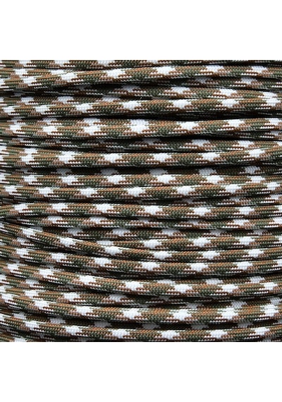 Mg Ropes Paracord İp 4 Mm Beyaz Haki Desenli No:78 10 Metre Çok Renkli