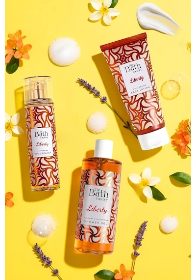 The Bath Factory Liberty Duş Jeli + Liberty Vücut Spreyi + Liberty Vücut Losyonu Lavanta