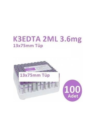 Bd Vacutainer Kan Alma Tüpü, Mor Kapak, 100 Adet